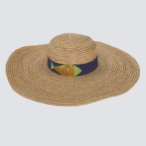 Jonathan Adler Embroidered Fish Floppy Straw Hat